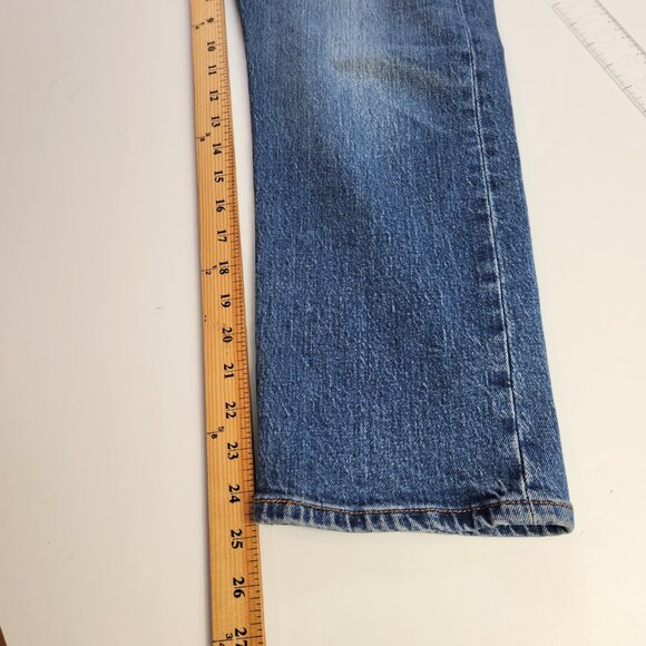 Levi's Women's Wedgie Straight High Rise Button Fly Cropped Denim Jeans Size 29 - Picture 14 of 14